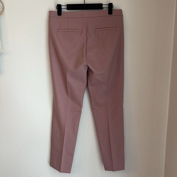J. Crew cropped Dusty Pink Mauve Trousers work dressy women pants 6 wool blend - Picture 12 of 15